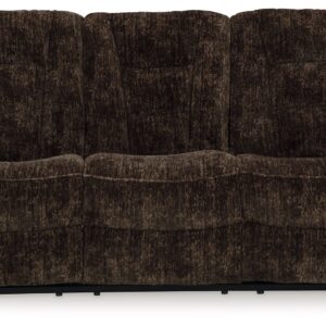 Soundwave - Chocolate - Reclining Sofa W/Drop Down Table
