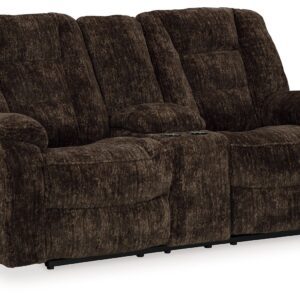Soundwave - Chocolate - Reclining Loveseat W/Console
