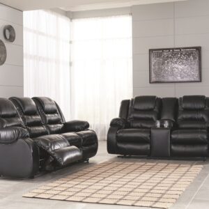Vacherie - Black - 2 Pc. - Reclining Sofa, Loveseat