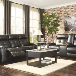 Kempten - Black - 2 Pc. - Reclining Sofa, Loveseat