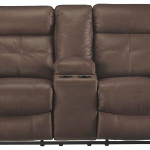 Jesolo - Coffee - Dbl Rec Loveseat W/Console