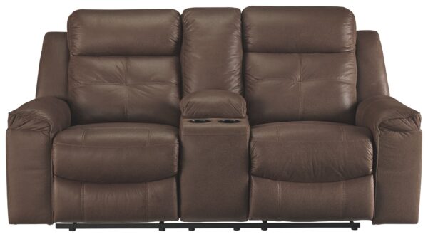 Jesolo - Coffee - Dbl Rec Loveseat W/Console