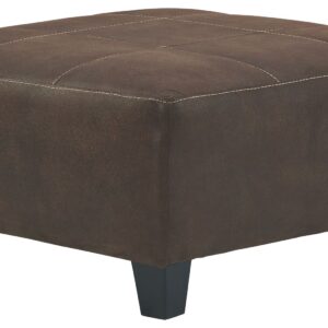 Navi - Chestnut - Oversized Accent Ottoman