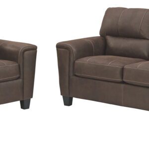 Navi - Chestnut - 2 Pc. - Sofa, Loveseat