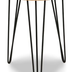 Drovelett - White / Light Brown - Accent Table