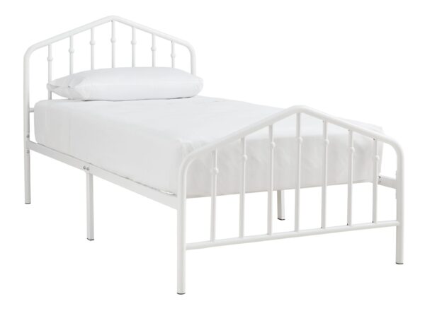 Trentlore - White - Twin Metal Hdbd/Ftbd/Rails