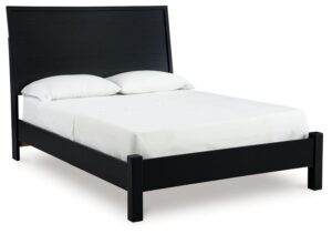 Danziar - Black - Full Panel Bed With Low Footboard