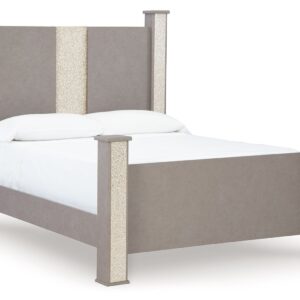 Surancha - Gray - Queen Poster Bed