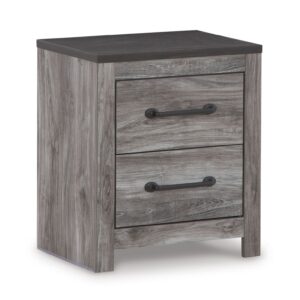 Bronyan - Dark Gray - Two Drawer Night Stand