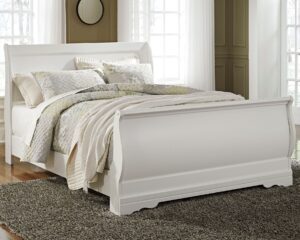 Anarasia - White - Queen Sleigh Bed