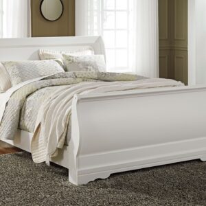 Anarasia - White - Queen Sleigh Bed
