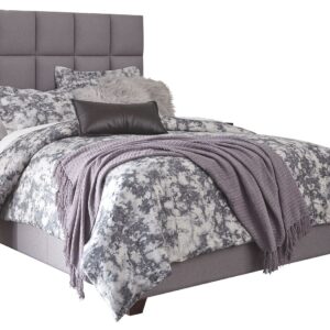 Dolante - Gray - Queen Upholstered Bed - Square Tufting
