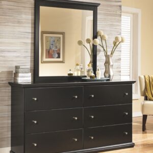 Maribel - Black - Dresser, Mirror