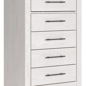 Schoenberg - White - Five Drawer Chest