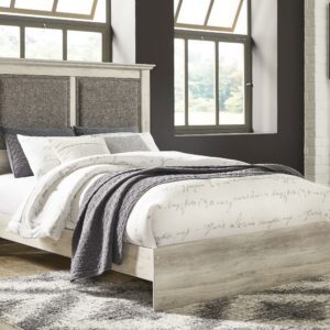 Cambeck - Whitewash - Queen Upholstered Panel Bed