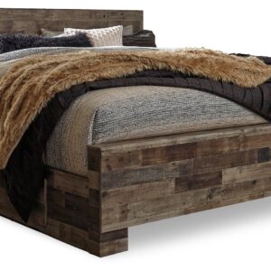 Derekson - Multi Gray - King Panel Bed With 2 Side Storage