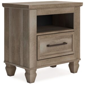 Yarbeck - Sand - One Drawer Night Stand
