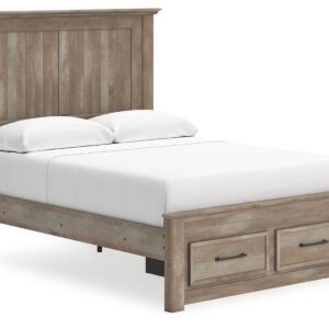 Yarbeck - Sand - Queen Panel Bed With Storage