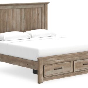Yarbeck - Sand - King Panel Bed With Storage