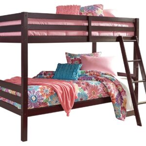 Halanton - Dark Brown - Twin/twin Bunk Bed W/Ladder