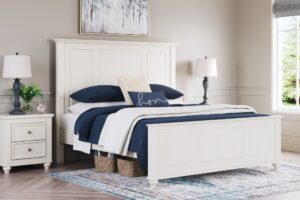 Grantoni - White - King Panel Bed