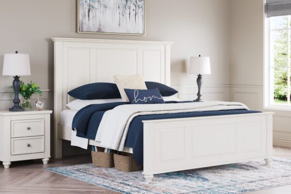 Grantoni - White - King Panel Bed