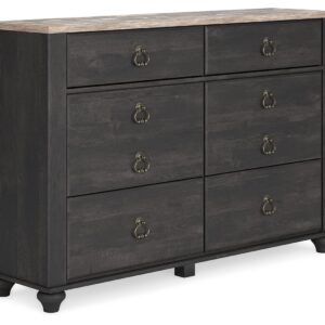 Nanforth - Two-tone - Six Drawer Dresser