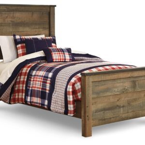 Trinell - Brown - Twin Panel Bed With Mattress