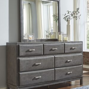 Caitbrook - Gray - Dresser, Mirror