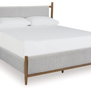 Lyncott - Brown - Queen Upholstered Panel Bed