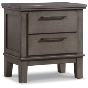 Hallanden - Gray - Two Drawer Night Stand