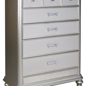 Coralayne - Silver - Five Drawer Chest