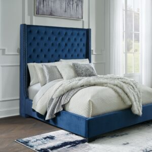 Coralayne - Blue - Queen Upholstered Bed
