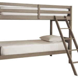 Lettner - Light Gray - Twin/twin Bunk Bed W/Ladder