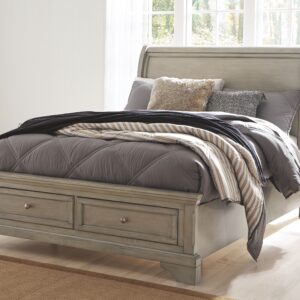 Lettner - Light Gray - Full Sleigh Bed