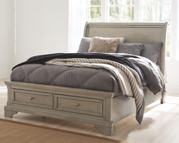 Lettner - Light Gray - Full Sleigh Bed