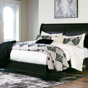 Chylanta - Black - Queen Sleigh Bed