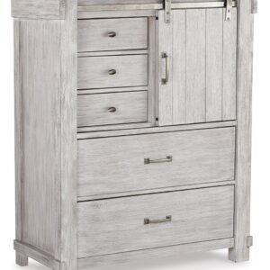 Brashland - White - Five Drawer Chest - Distressed Finish