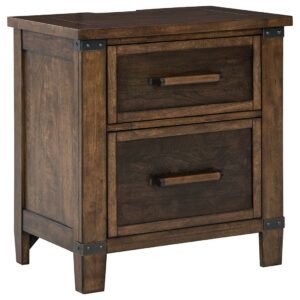 Wyattfield - Brown / Beige - Two Drawer Night Stand