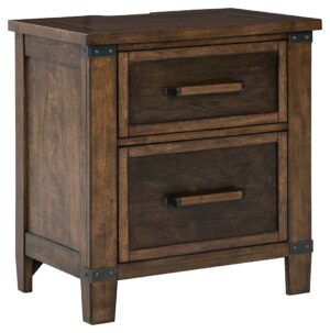 Wyattfield - Brown / Beige - Two Drawer Night Stand
