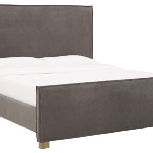 Krystanza - Weathered Gray - Queen Upholstered Panel Bed