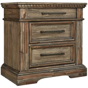 Markenburg - Brown - Three Drawer Night Stand