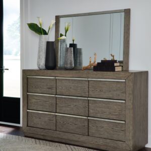 Anibecca - Weathered Gray - Dresser, Mirror