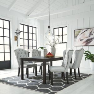 Jeanette - Dark Brown - 5 Pc. - Dining Room Table, 4 Side Chairs