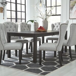 Jeanette - Dark Brown - 7 Pc. - Dining Room Table, 6 Side Chairs