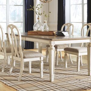 Realyn - White - 5 Pc. - Extension Table, 4 Ribbonback Side Chairs