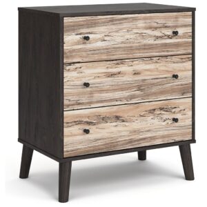 Lannover - Brown / Beige - Three Drawer Chest