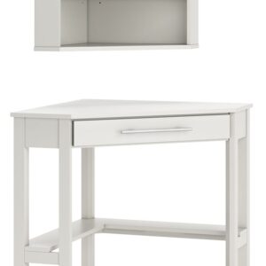 Grannen - White - Corner Desk, Bookcase
