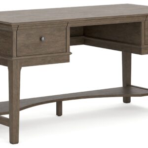 Janismore - Weathered Gray - Home Office Storage Leg Desk