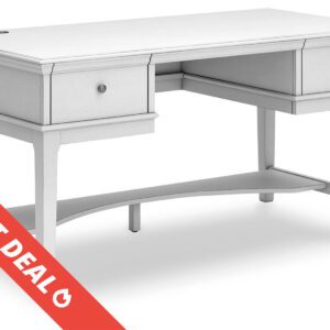Kanwyn - Whitewash - Home Office Storage Leg Desk